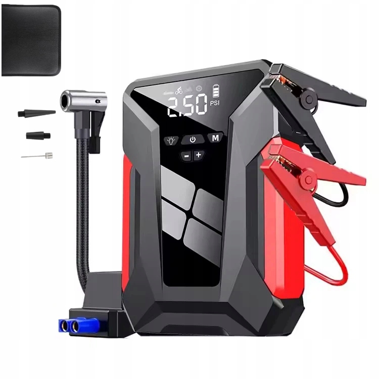 Jump Starter Kompresor Pumpa Start Booster Powerbank sada Silná