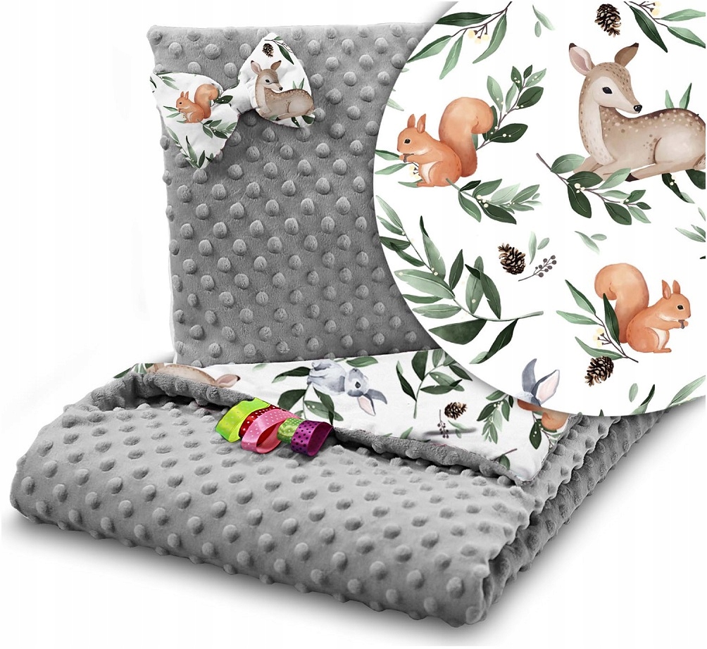 

Kocyk Minky 75x100 Kołderka Poduszka Babymam