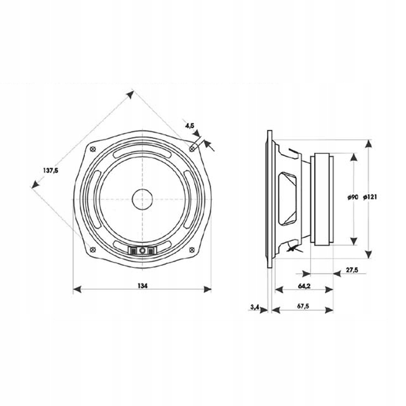GŁOŚNIK TONSIL GDN 13/40/2 8OHM TANGO 150 RAPSODIA Kod producenta GDN 13/40/2 8 Ohm