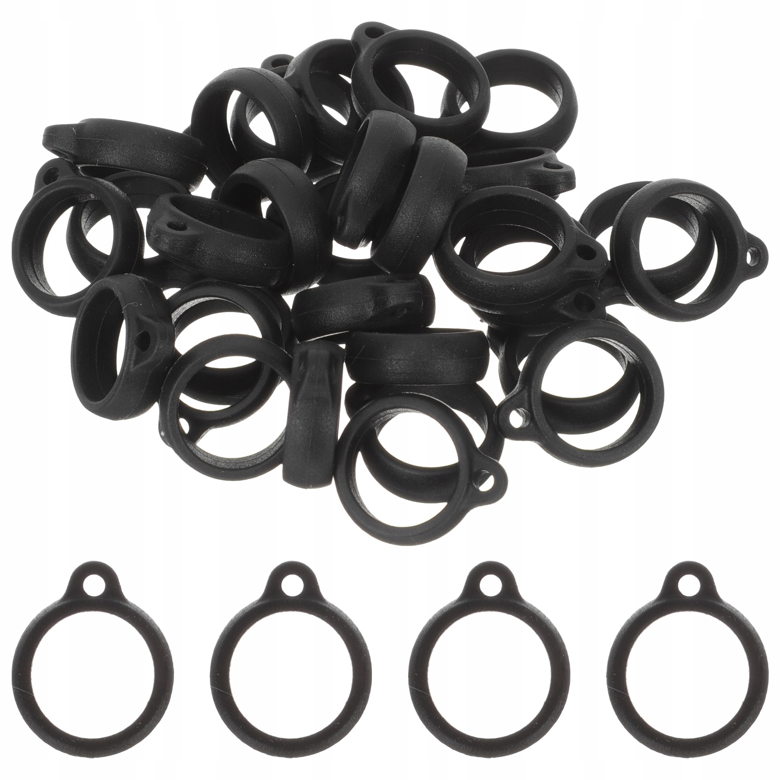 PIÓRNIK, PIERŚCIEŃ ZAPOBIEGAJĄCY ZGUBIENIU PIERŚCIEŃ SILIKONOWY SMYCZ 50SZT