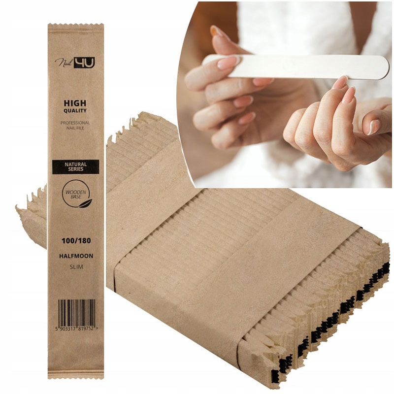 Pilnik do paznokci 50x NAIL4U Łódka Slim 100/180