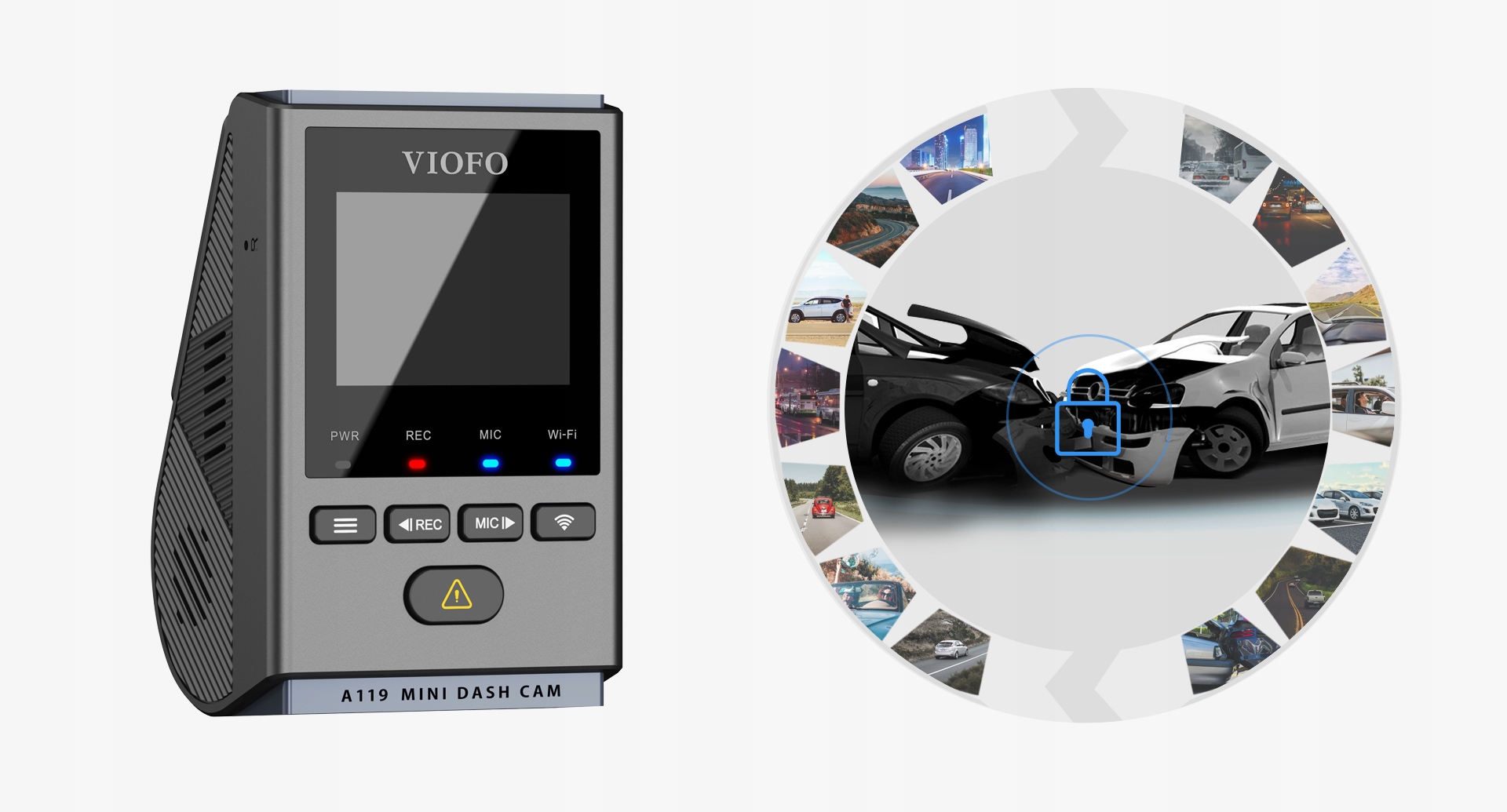 VIOFO A119 MINI-G REJESTRATOR 2,5K + 128GB + ACC A119 MINI za 735
