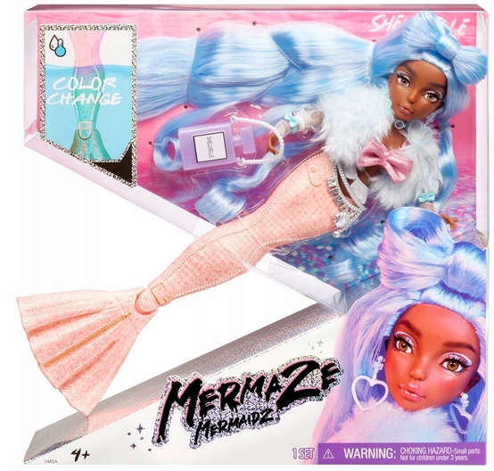 Mermaze LALKA SYRENKA zmieniająca kolor Shellnelle