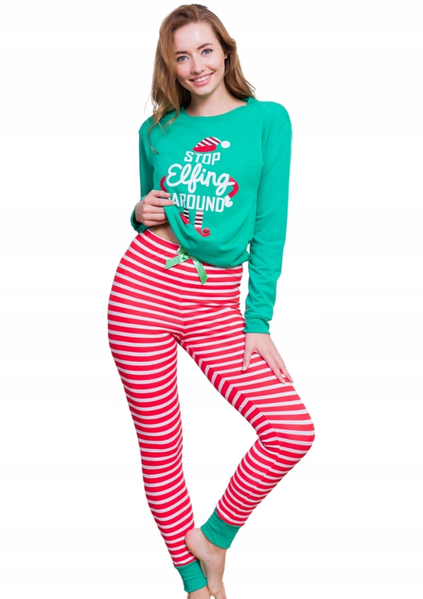 Xmas Vánoční Pyžamo Stop Elfing Around XL