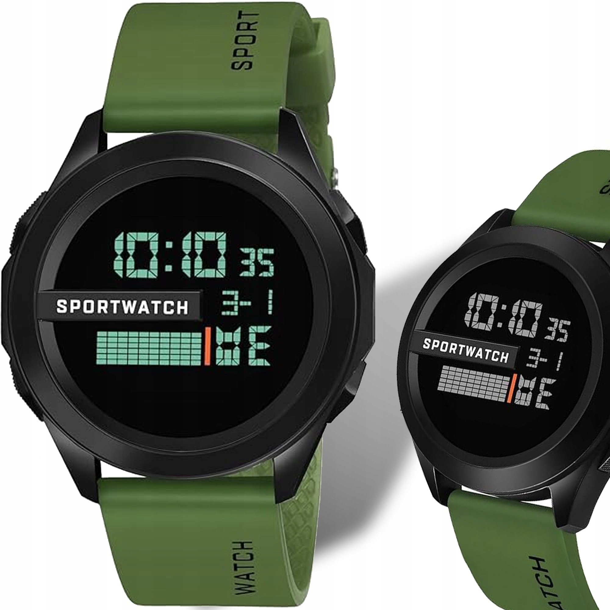 ZEGAREK SPORTOWY Z PODŚWIETLENIEM LED ELEKTRONICZNY DUŻY EKRAN ALARM STOPER
