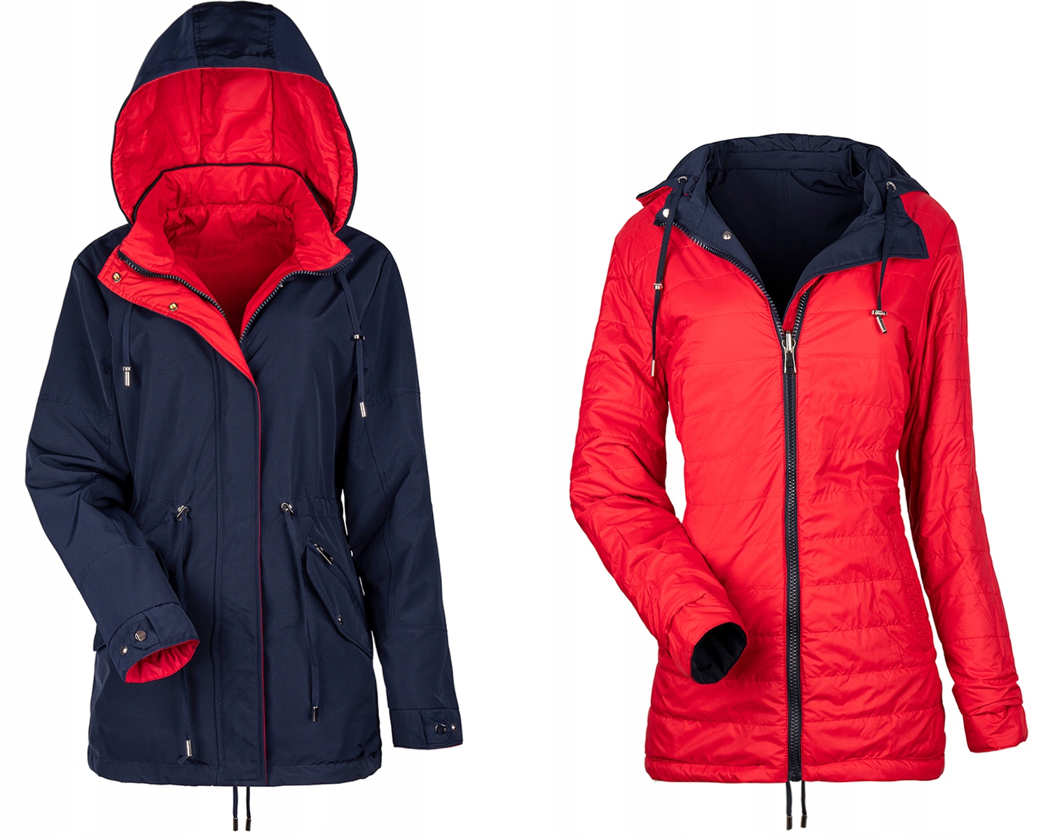 DWUSTRONNA od S do 7XL WIOSENNA Kurtka PARKA 3 KOLORY Przejściowa XL Rodzaj parka