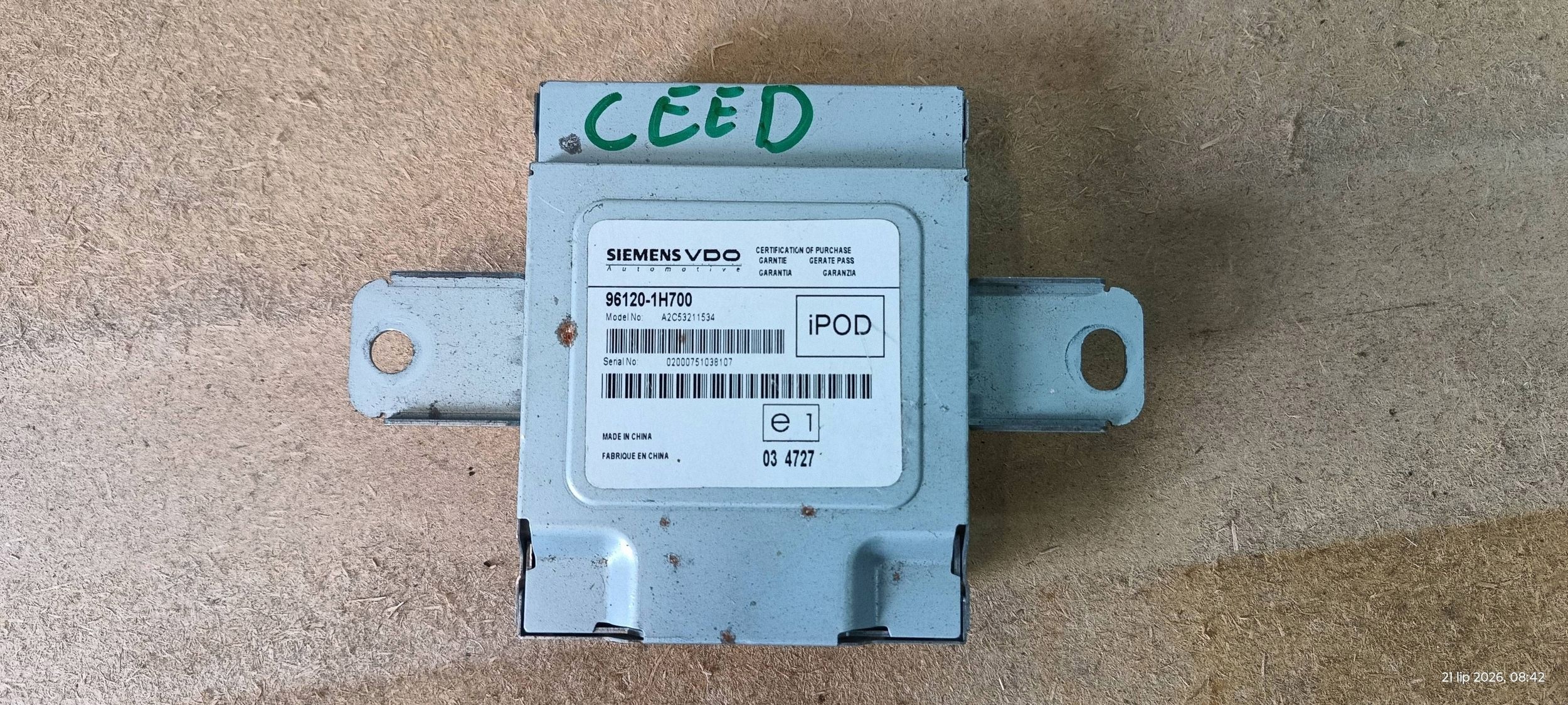 module control unit USB IPOD KIA CEED and 96120-1H700 2007-2012R