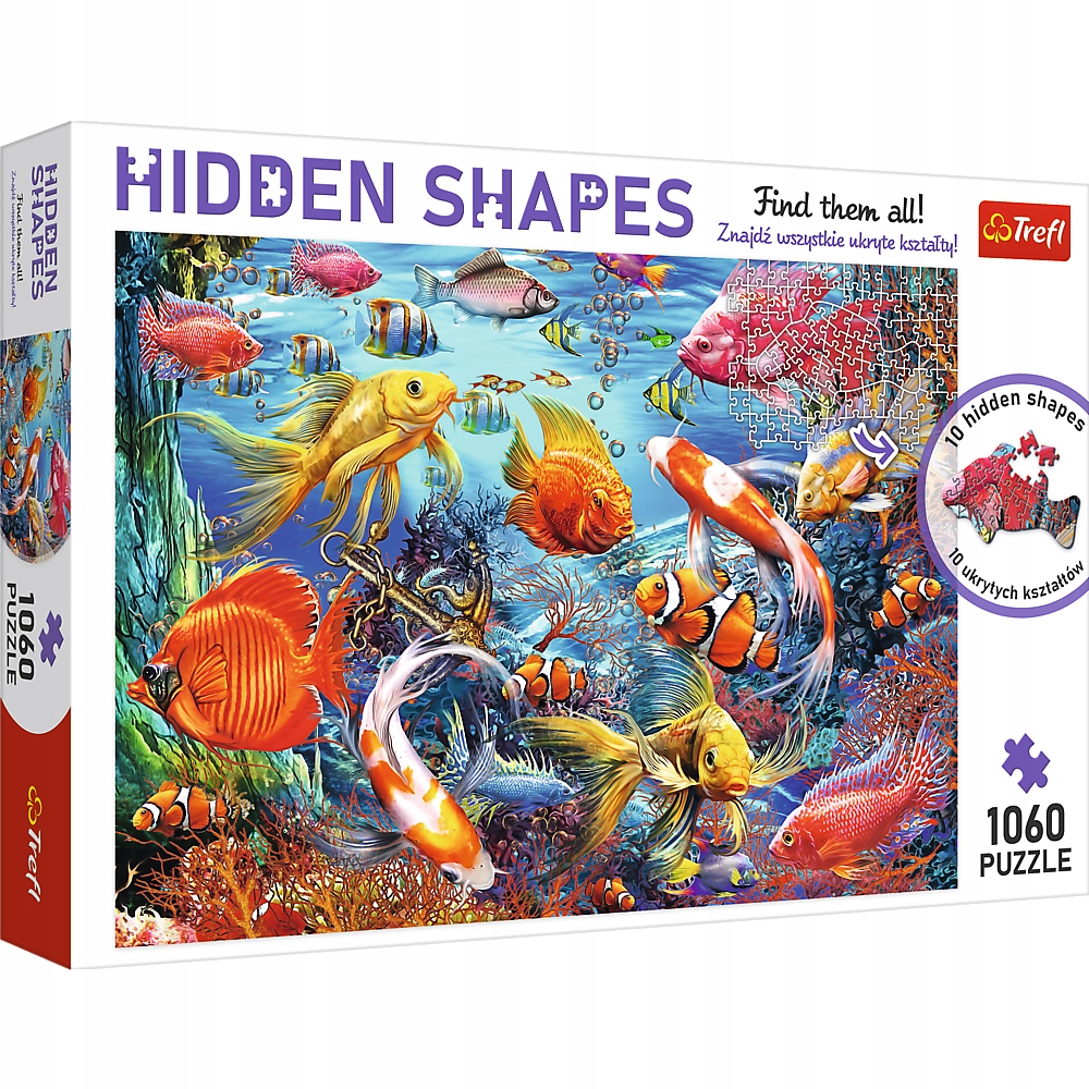 

Puzzle 1060 Hidden Shapes Podwodne Życie 10676