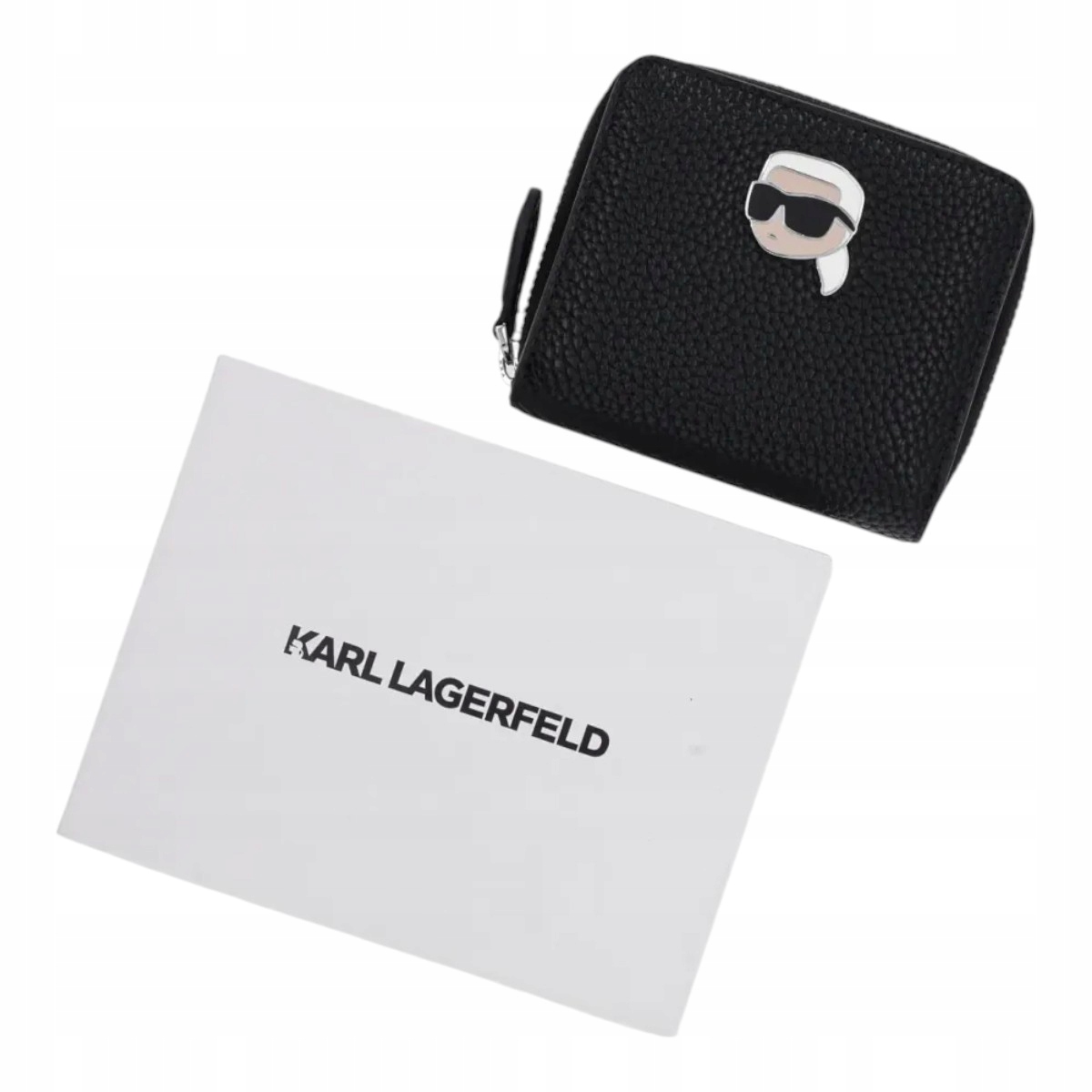 Karl Lagerfeld Dámská Peněženka Ikon Pebble MD Bifold Wllt Černá