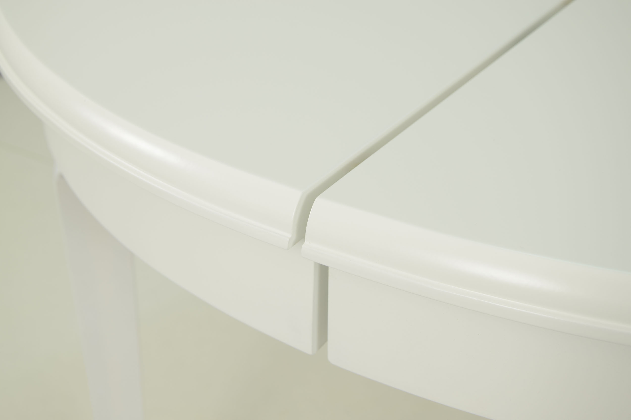 Biały stół PS-3 110x110/210 OZDOBNY FREZ Głębokość mebla 110 cm