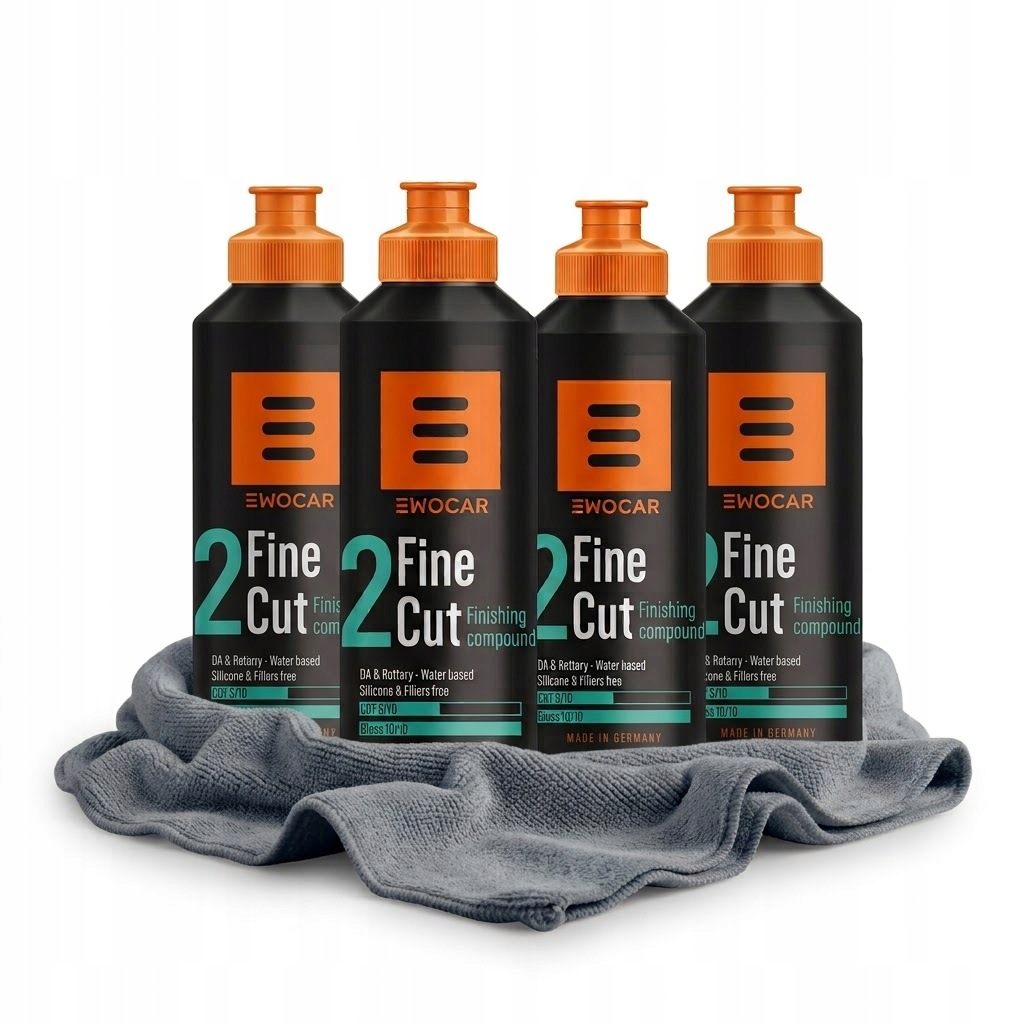 Ewocar Fine Cut 4x 250 ml Leštiaca pasta mikrovlákno