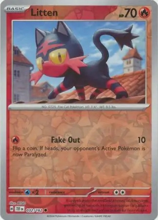 Litten (tef 032/218) Reverse Holo Temporal Forces