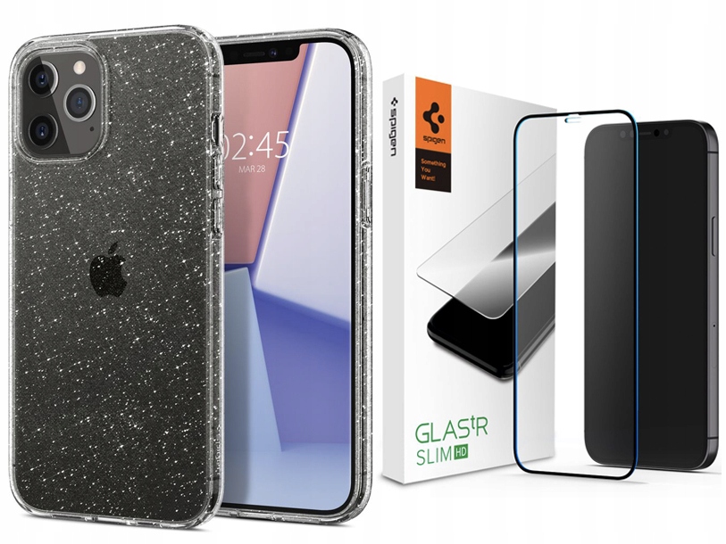 

Spigen - Etui Brokat Do Iphone 12/12 Pro + Szkło