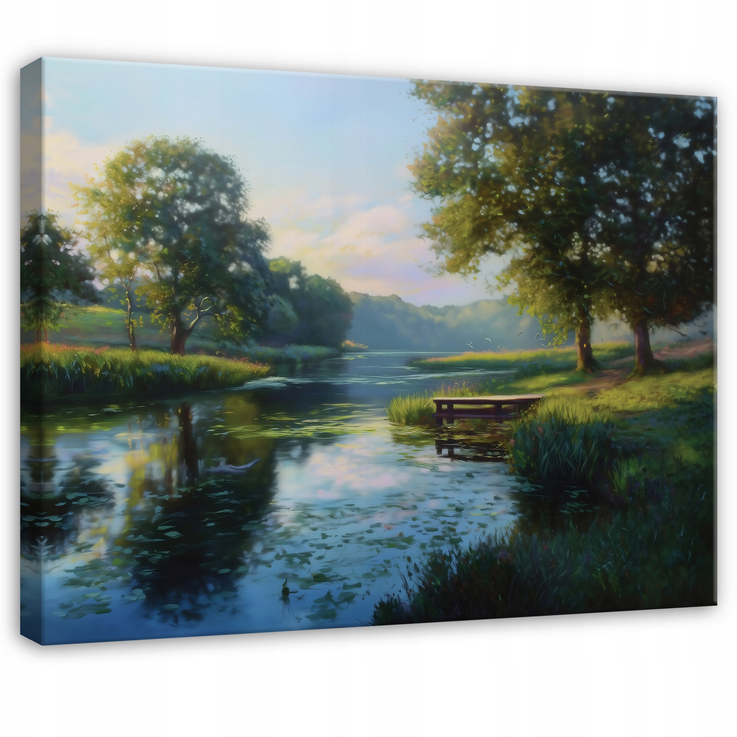 Obraz Jezero Zelený Les Příroda Do Předsíně Kanceláře Moderní 100x70