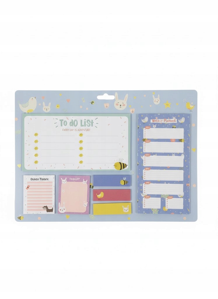 ZESTAW NOTESÓW + WEEKLY PLANNER + TO DO LIST KAWAII AESTHETIC Marka bez marki