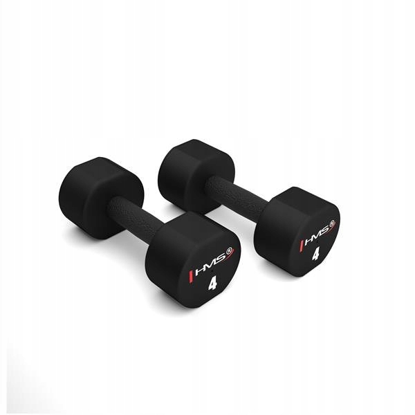 Hantle Ciężarki Zestaw Hantli 2x4kg Hms Hantelki do Ćwiczeń w domu Fitness