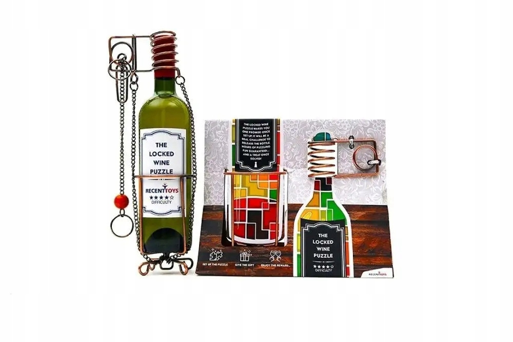Zagadki logiczne Gry planszowe The Locked Wine Puzzle ciekawa Łamigłówka