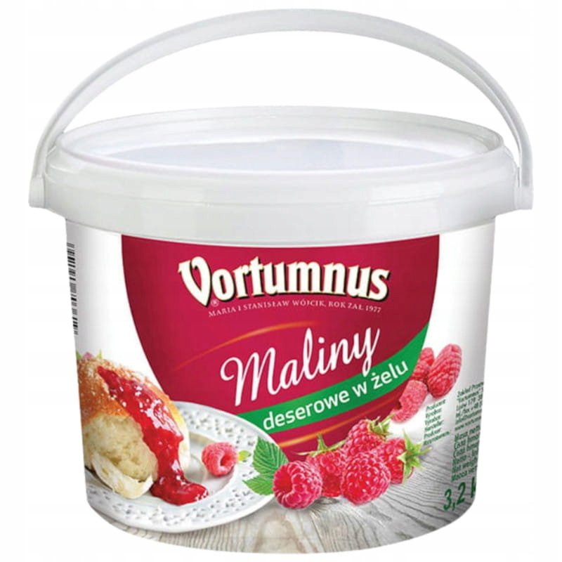 Malina 50% owoce deserowe w żelu Vortumnus 3,2kg