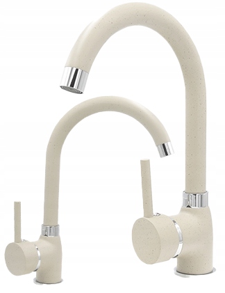 Kuchyňská páková baterie pro dřez, stojanová baterie Beta, béžová