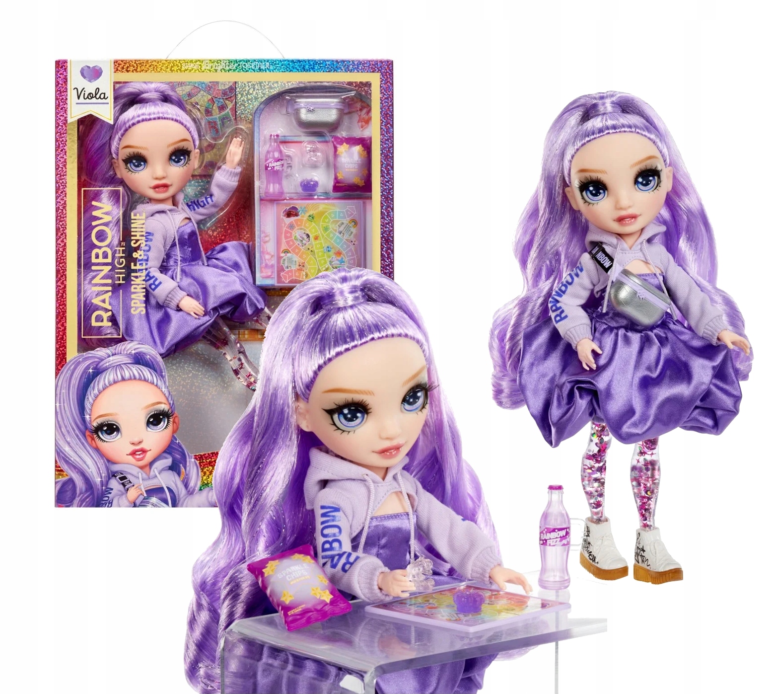 RAINBOW HIGH SPARKLE & SHINE LALKA MODOWA VIOLA FIOLETOWA 427810