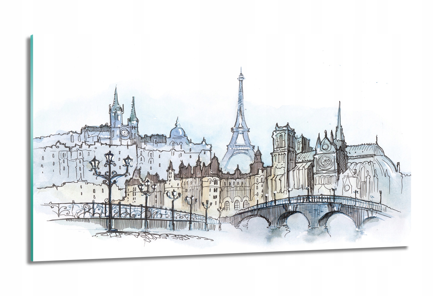 Paříž obraz Skleněný fotoobraz 100x60 grafika