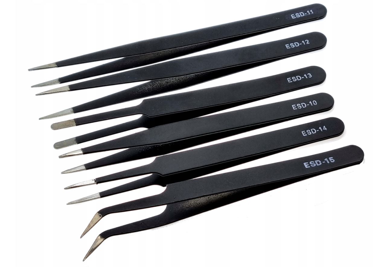 

Zestaw 6 Pęset Antystatyczna Pęseta Modelarska