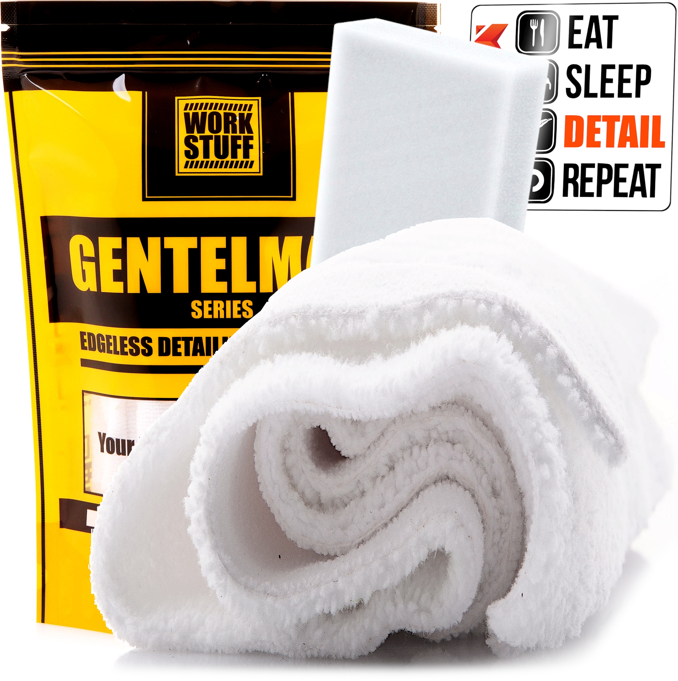 Work Stuff Gentleman White mikrofibra 40x40cm