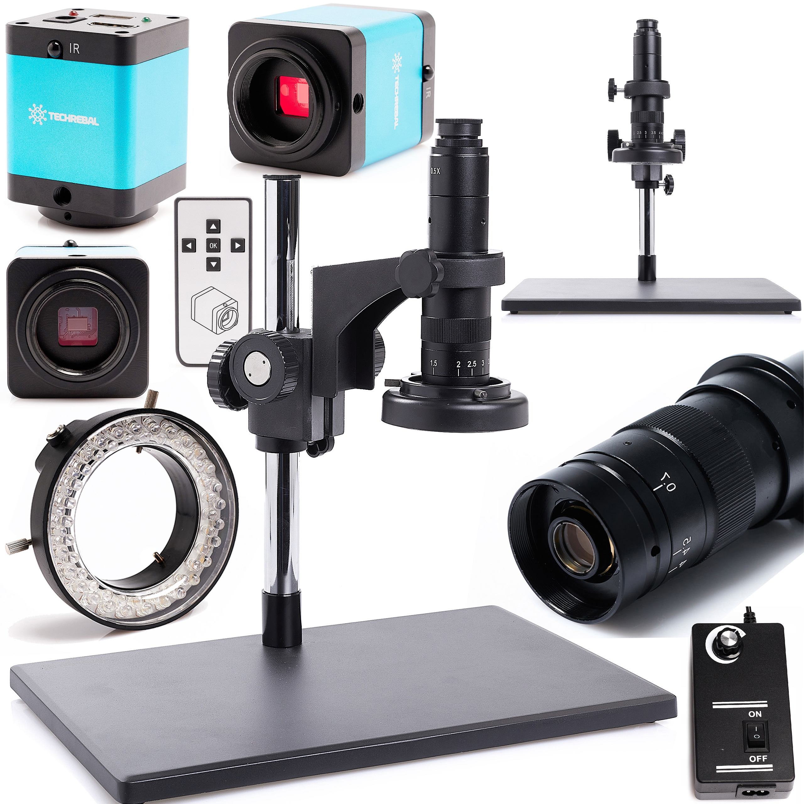 Digitální Mikroskop Techrebal 10A 7-45X Pro Optiku Kamera 12 M Osvětlení