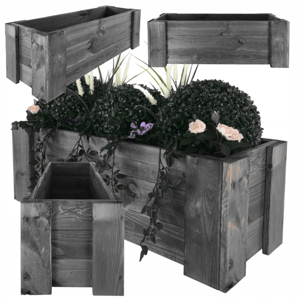 Truhlica herbárium kvetináč bylinkový obal na kvetináč drevený 30X80X30 cm Eko