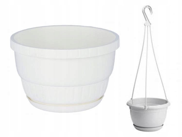 

Doniczka Biała Wisząca Europa 17cm FormPlastic