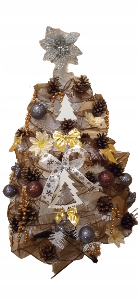 

Choinka Gotowa z dekoracją ubrana 80 cm Biała