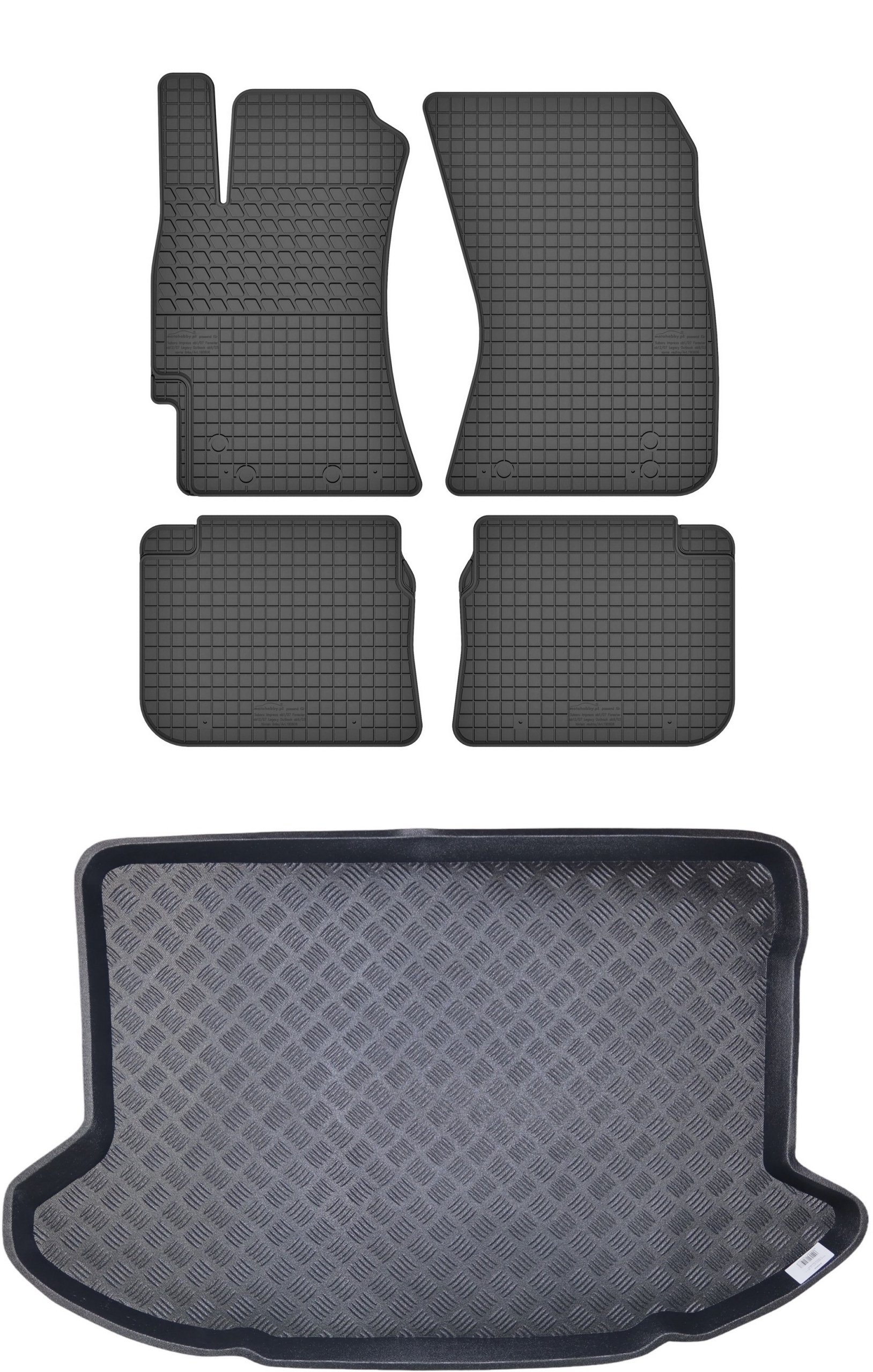 Koberce batožinový priestor pre: Subaru Impreza III 2007-2013 hatchback 5-dverový