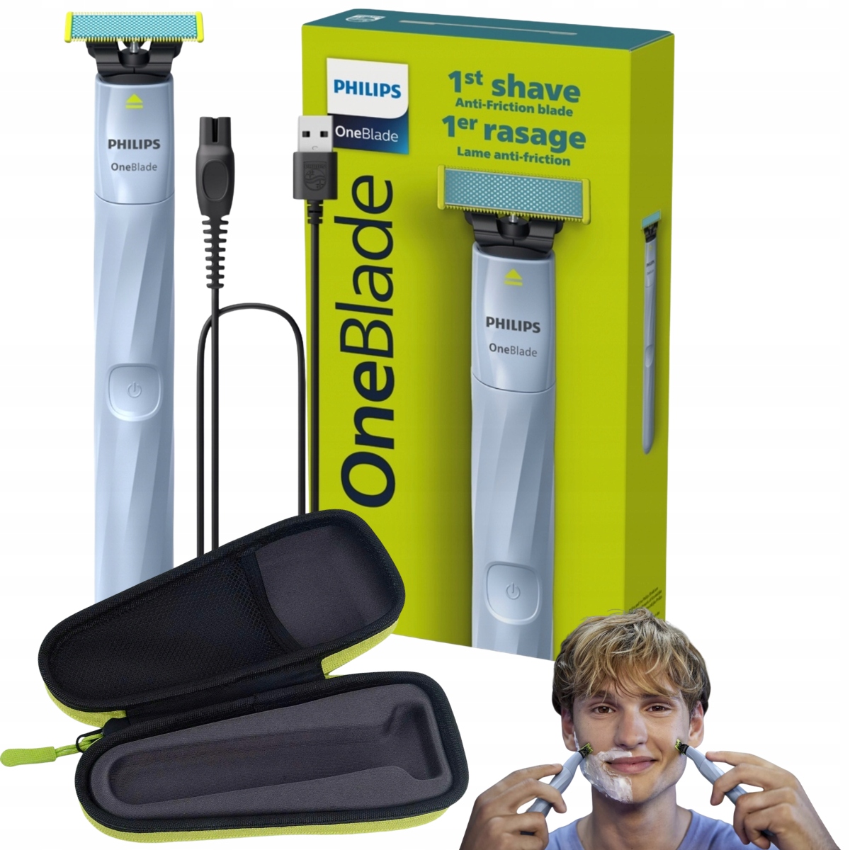 Golarka Philips Oneblade QP1324/20 – Pierwsze Golenie Etui