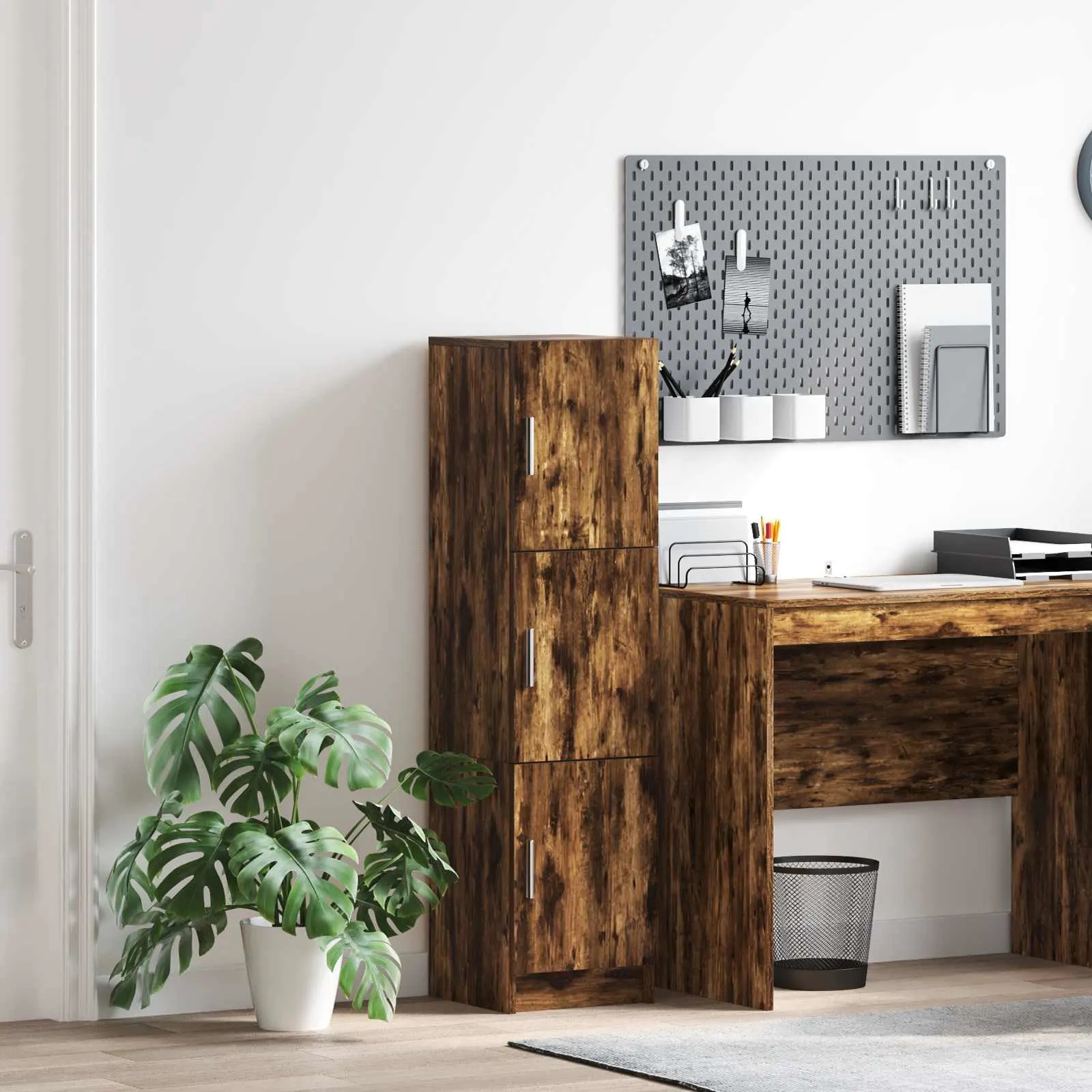 vidaXL Vysoký bufet Kouřový dub 31.5 x 32 x 122.5 cm