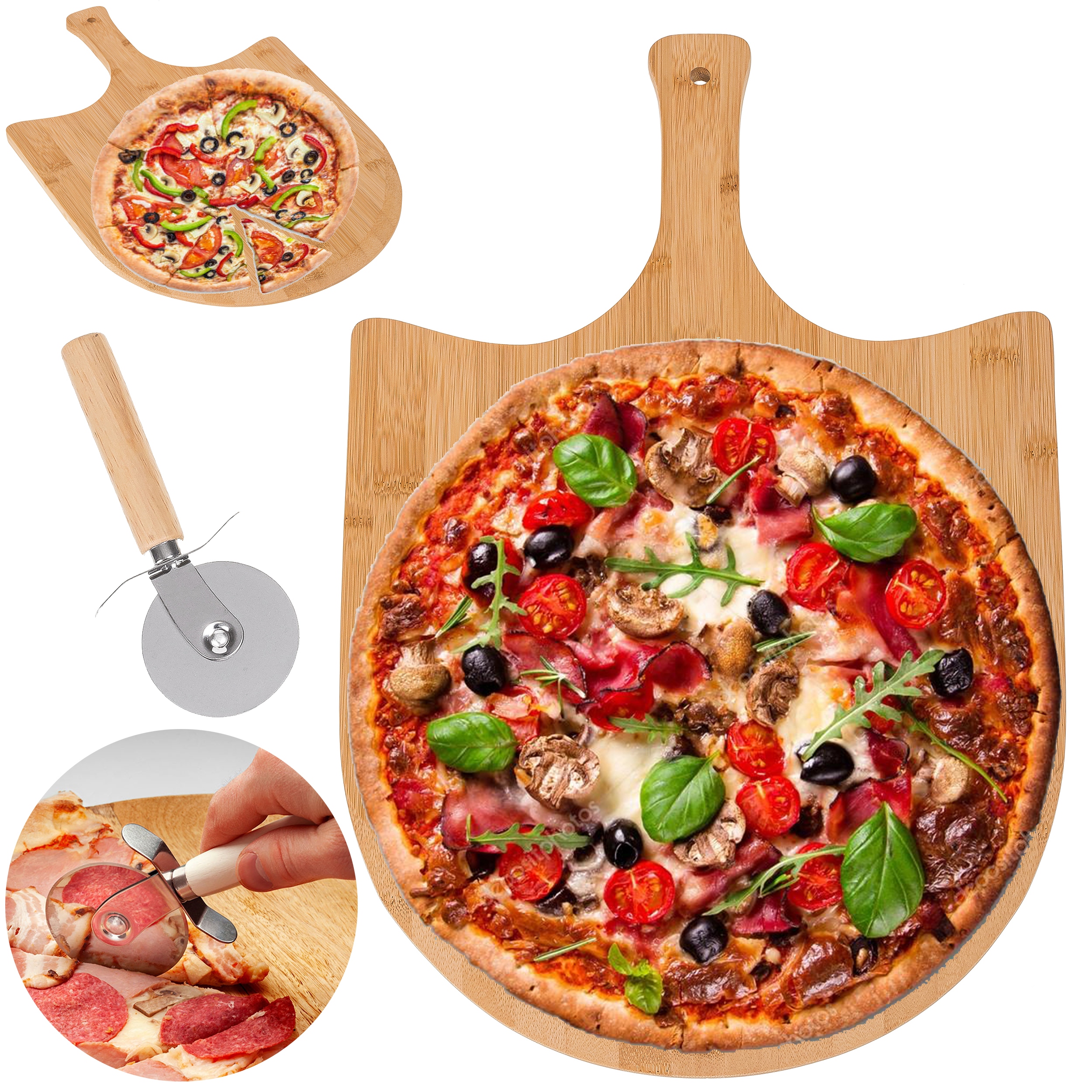 

Deska Do Pizzy Łopata Do Chleba Z Nozem Grill