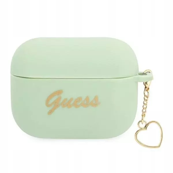 Etui Guess Silicone Charm Heart Collection na AirPods Pro zielone Guess