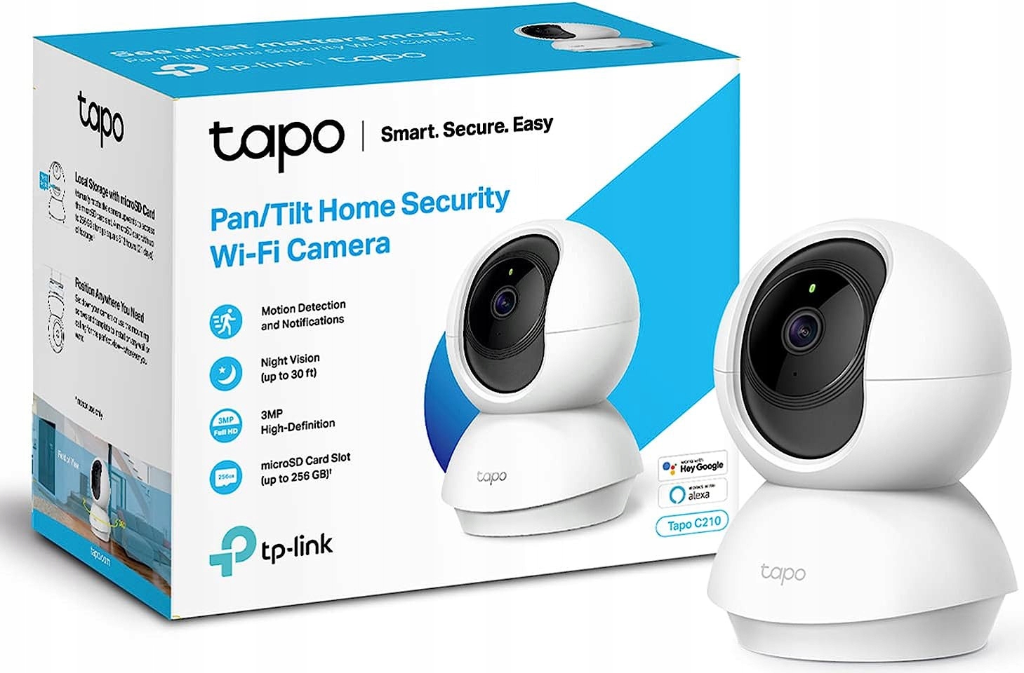 Bezdrátová Otočná Ip Kamera Tp-link Tapo C210 Wifi 3MPX Pro Monitorování