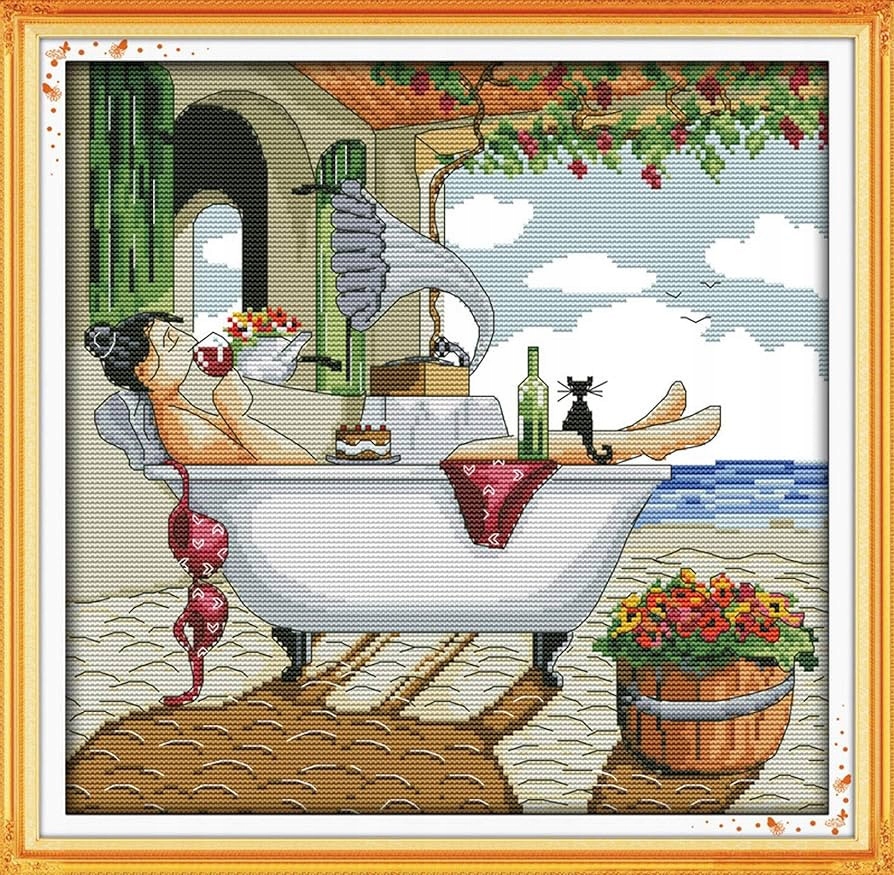 Křížková výšivka počítaná sada (kanva, mulina)