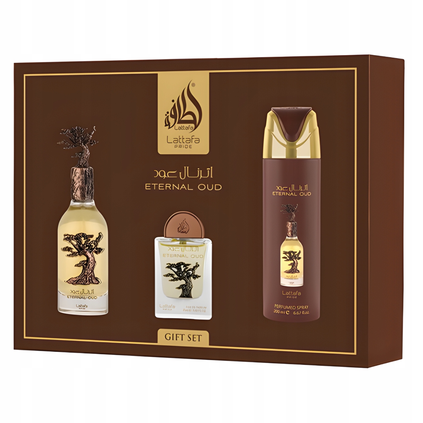 Set Lattafa Eternal Oud 100 ml 20 ml Parfémovaná voda Sprej 200 Ml Unisex