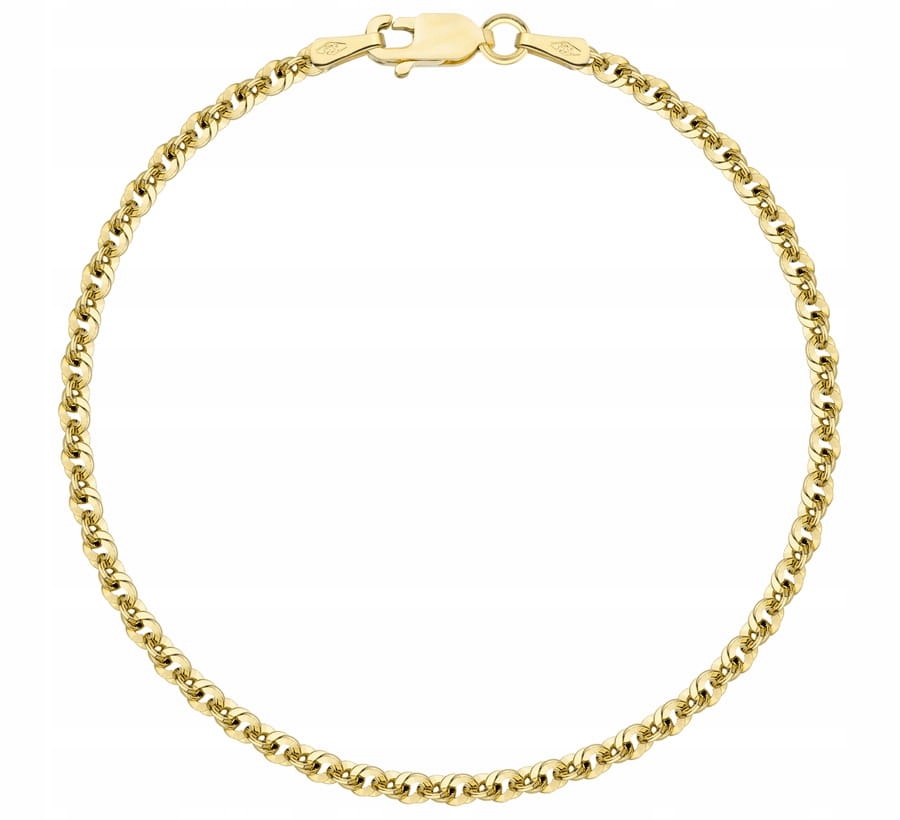 Bransoletka Złota Damska Irydia 2,50mm Szeroka pr 585 Grawer