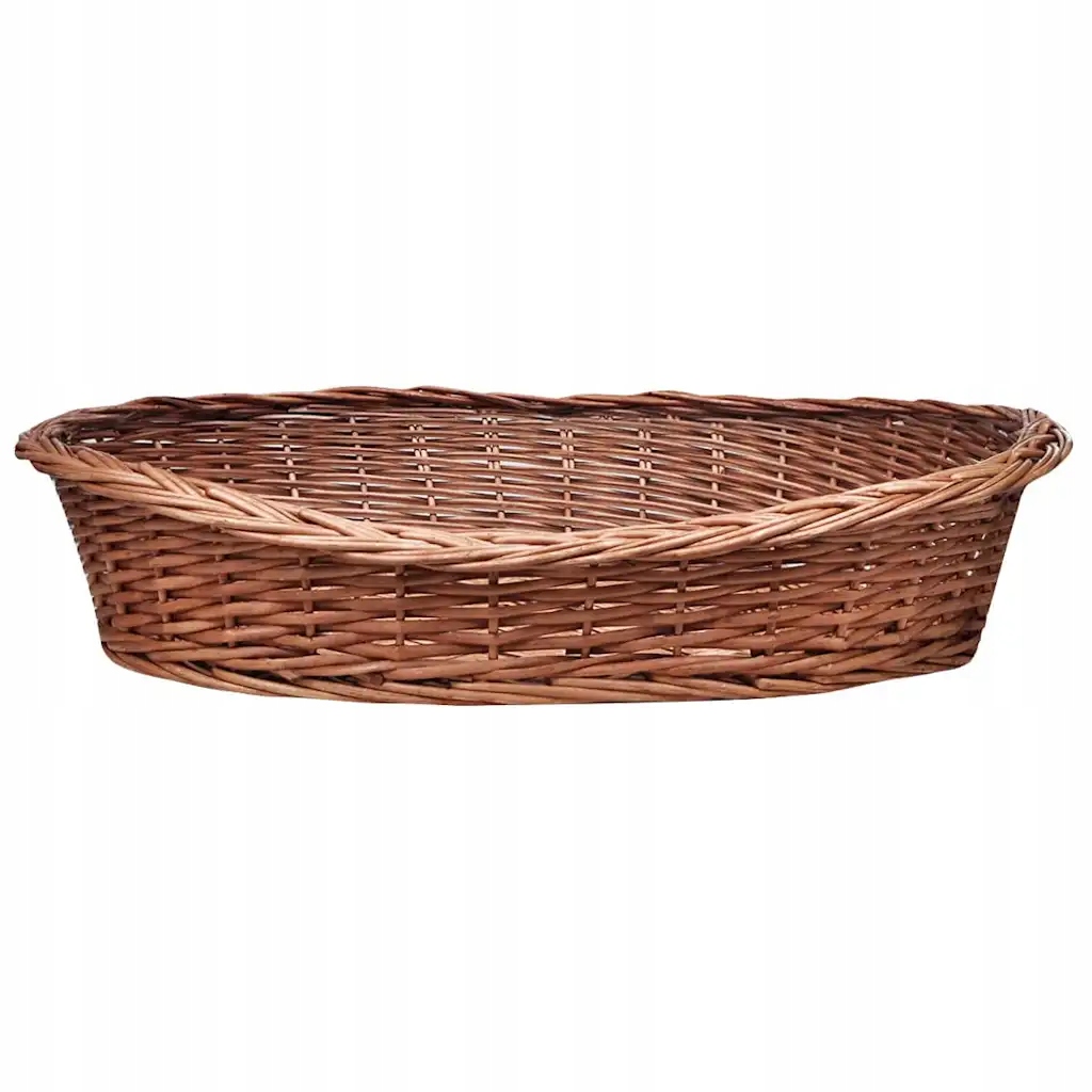 Proutěný koš/pelíšek pro psa, přírodní, 90 cm