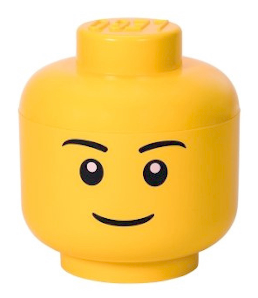 Lego Duża Głowa Chłopiec Boy Pojemnik Rozmiar L 27 CM Pojemność 8,5 L