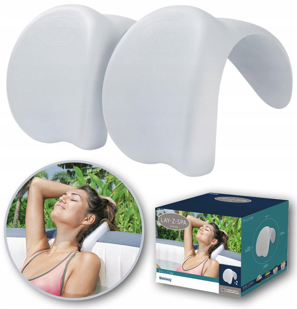 Opěrka Hlavy Polštář Měkká Pro Vířivku Vodního Bazénu Rogal 2ks