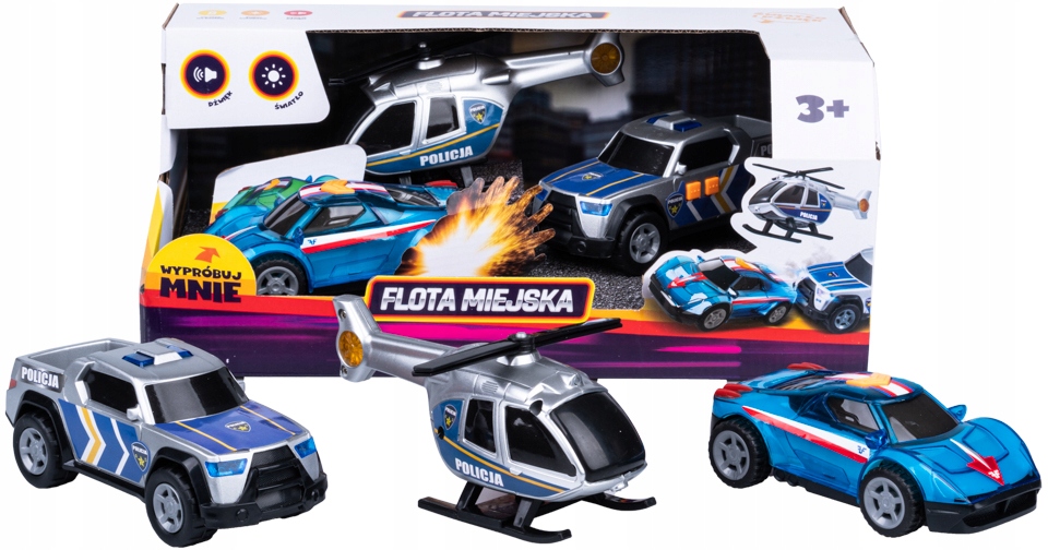 

Dumel Flota Miejska Pojazdy Policyjne 3 Pak Zestaw