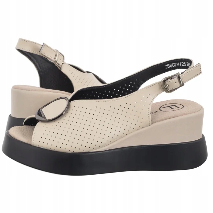 Dámské kožené sandály Filippo Béžové DS6074/25