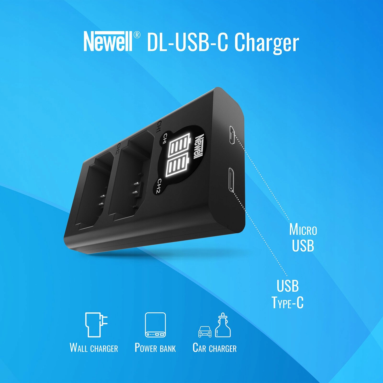 Ładowarka Newell DL-USB-C akumulatorów BLN1 Olympu Przeznaczenie Olympus