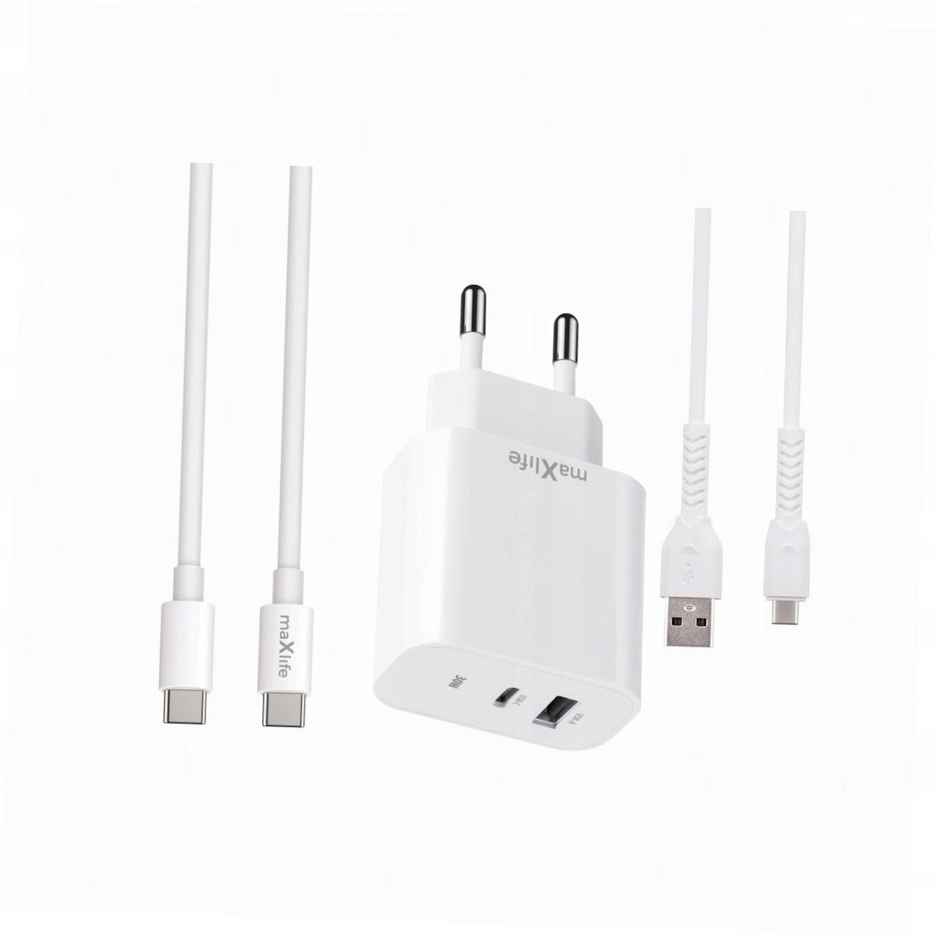 Szybka ładowarka 30W 2 wejścia z dwoma kablami Usb-c do Samsung Galaxy S25