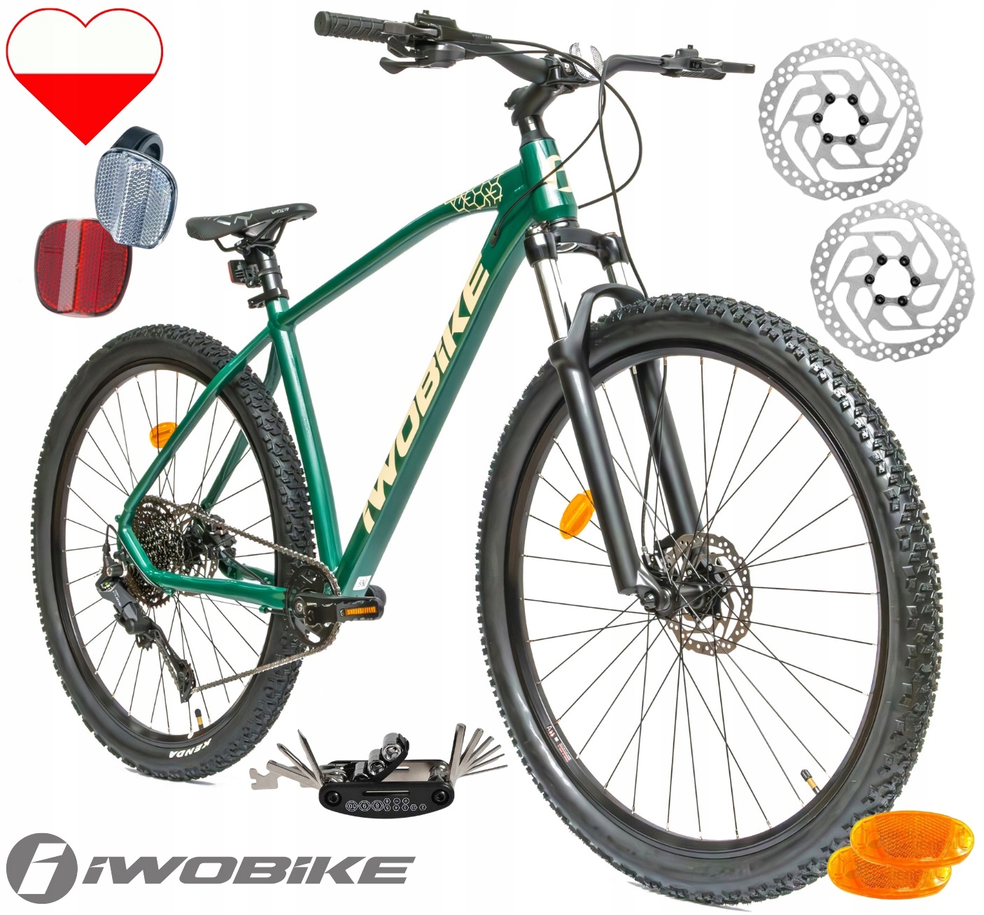 Rower Męski Górski 29 Aluminium Iwobike Shimano Cues Hydraulika Amortyzacja