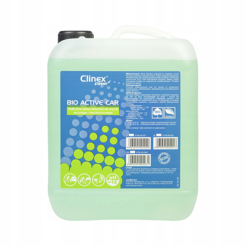 SRODEK DO MYCIA ACTIVE CAR 20L Producent Clinex