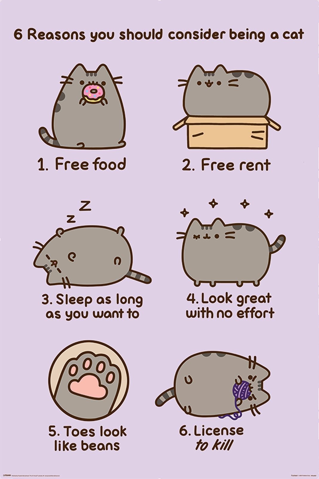 

Plakat Pusheen Reasons to be a Cat 61x91,5 cm